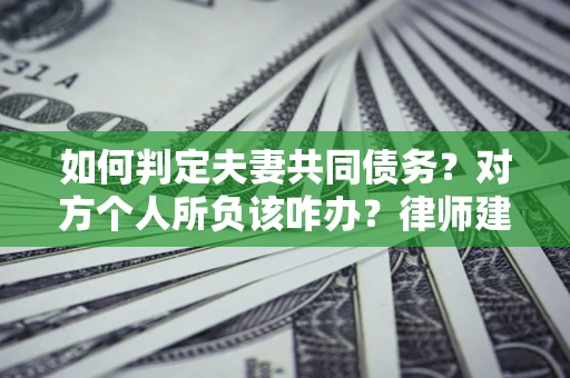 北京如何判定夫妻共同债务？对方个人所负该咋办？律师建议