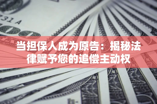 北京当担保人成为原告：揭秘法律赋予您的追偿主动权